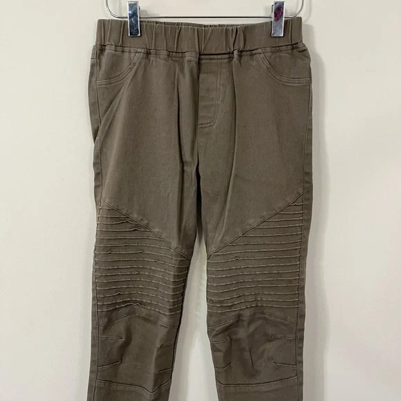 Umgee Army Green Ankle Zipper Pull On Pants - Picture 2 of 6